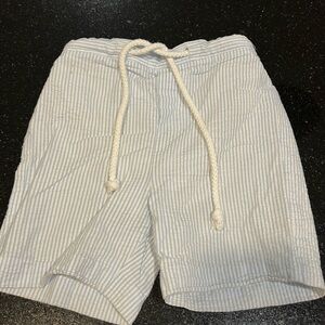 Bella bliss boys blue white seersucker swim trunks shorts